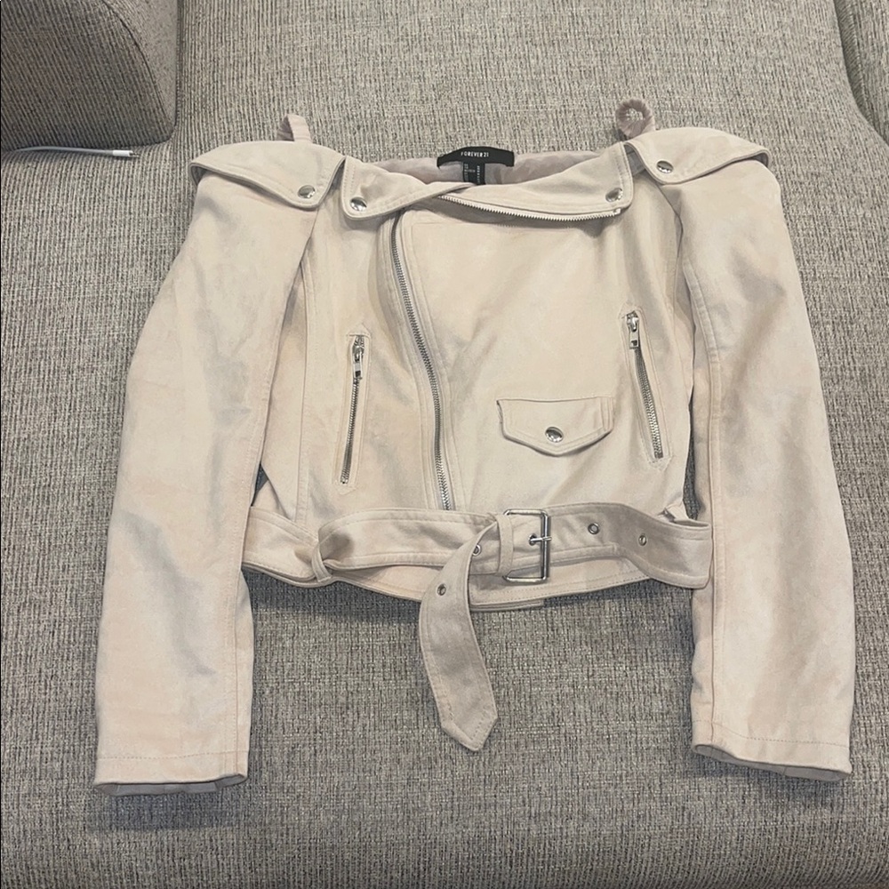 Stylish Cream Off The Shoulder Jacket - image 1